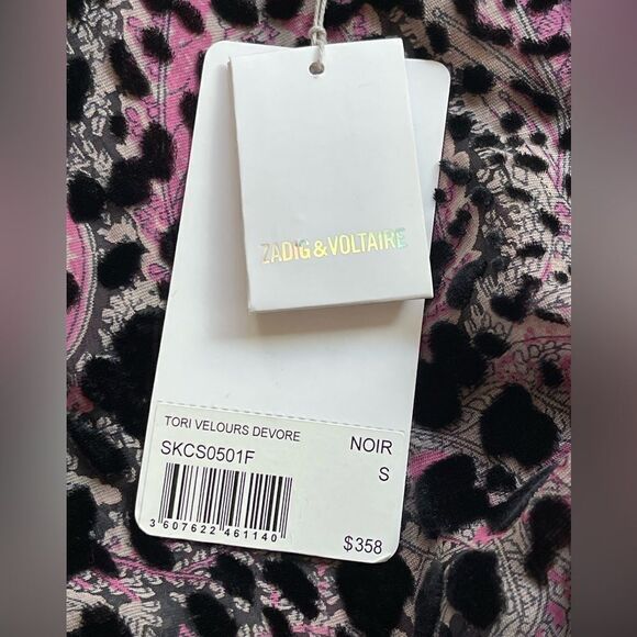 Zadig & Voltaire Tori Velours Devore Tunic. NWT. Small - Picture 9 of 10